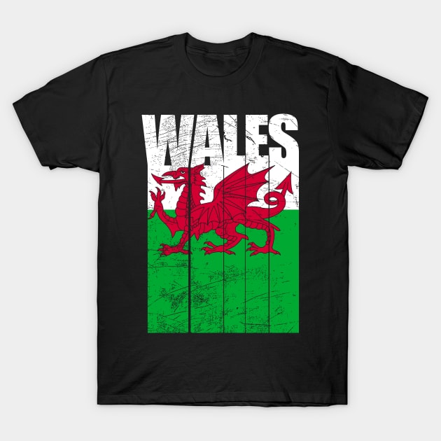 Wales Dragon Flag T-Shirt by Mila46